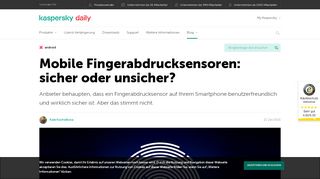 
                            10. Mobile Fingerabdrucksensoren: sicher oder unsicher? | Offizieller Blog ...