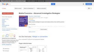 
                            5. Mobile Forensics – Advanced Investigative Strategies - Résultats Google Recherche de Livres