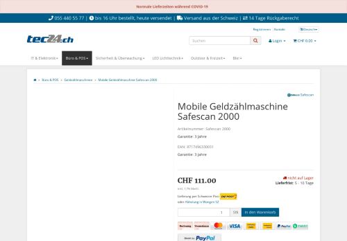 
                            11. Mobile Geldzählmaschine Safescan 2000, CHF 118.00 - tec24.ch