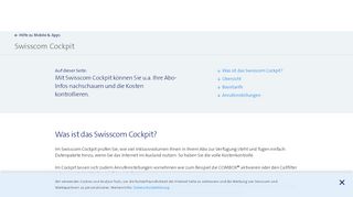 
                            2. Mobile Internet im Ausland: Datenroaming Cockpit | Swisscom