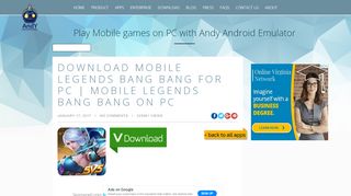 
                            12. Mobile Legends for PC | Download & Play Mobile Legends on PC | Andy