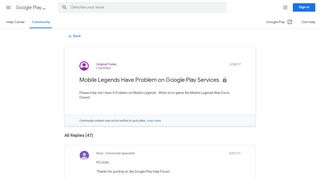 
                            12. Mobile Legends Have Problem on Google Play Services - Google ...