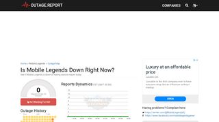 
                            3. Mobile Legends Servers Down? Service Status, Outage Map ...