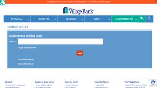 
                            8. Mobile Log In - The Village Bank