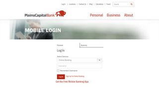 
                            6. Mobile Login - PlainsCapital Bank