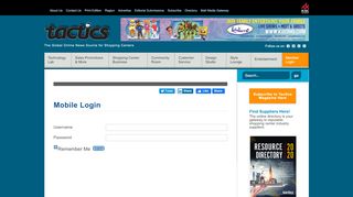 
                            7. Mobile Login - Tactics Magazine for Shopping Centers