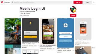 
                            5. Mobile Login UI - Pinterest