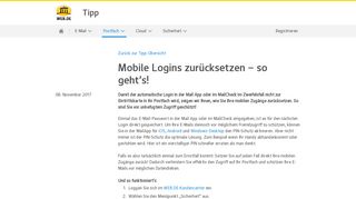 
                            4. Mobile Logins zurücksetzen – so geht's! | WEB.DE Tipp