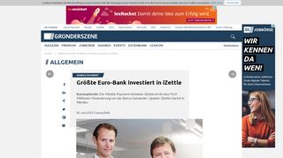 
                            13. Mobile Payment: Größte Euro-Bank investiert in iZettle | Gründerszene