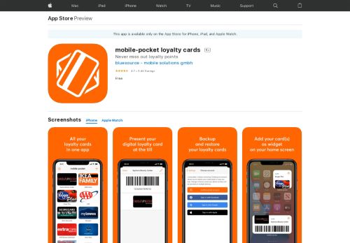 
                            7. mobile-pocket loyalty cards on the App Store - iTunes - Apple