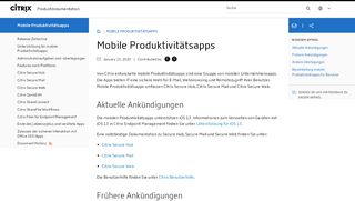 
                            6. Mobile Produktivitätsapps - Citrix Product Documentation