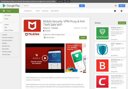 
                            10. Mobile Security: Antivirus, Wi-Fi VPN & Anti-Theft - Apps on Google Play