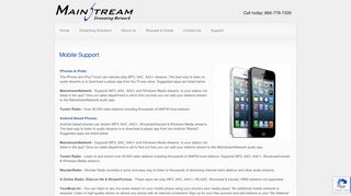 
                            10. Mobile Support | MainstreamNetwork.com