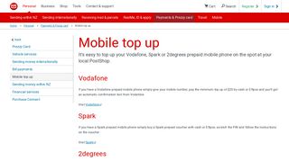 
                            12. Mobile top up | New Zealand Post