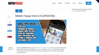
                            7. Mobile Topup Versi 2.5 (UPDATED) | Duta Pulsa
