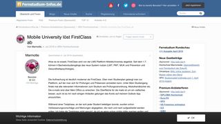 
                            4. Mobile University löst FirstClass ab - SRH Fernhochschule ...