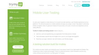 
                            5. Mobile User Testing | TryMyUI Website Usability Testing