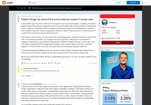 
                            13. Mobile Vikings has some of the worst customer support I've ever ...