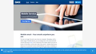 
                            3. Mobile Web: GMX Free Mobile Email Access on Every Mobile Device