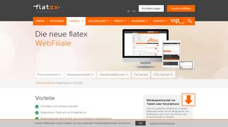 
                            3. Mobile WebFiliale - handeln mit dem Smartphone | flatex online Broker