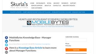 
                            8. MobileBytes Knowledge Base - Manager Functions - Skurla's