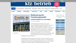 
                            7. Mobile.de launcht Finanzierungsmodell