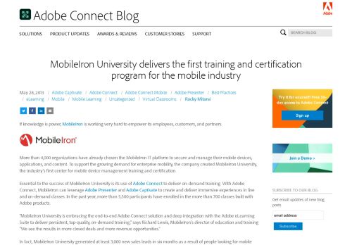 
                            11. MobileIron University delivers the first training and certification ...