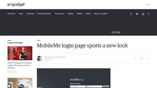 
                            12. MobileMe login page sports a new look - Engadget