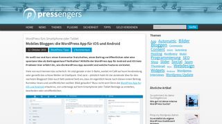 
                            4. Mobiles Bloggen: die WordPress App für iOS und Android - Pressengers