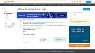 
                            12. mobile.twitter redirect to login page - Stack Overflow