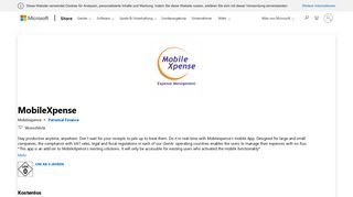 
                            5. MobileXpense beziehen – Microsoft Store de-DE