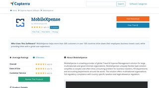 
                            11. MobileXpense Reviews and Pricing - 2019 - Capterra