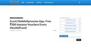 
                            4. MobileXpression App -Get Rs.300 Amazon Free Voucher Link