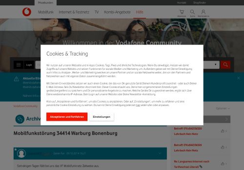 
                            5. Mobilfunkstörung 34414 Warburg Bonenburg - Vodafone Community