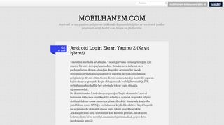 
                            13. mobilhanem.com — Android Login Ekran Yapımı 2 (Kayıt İşlemi)