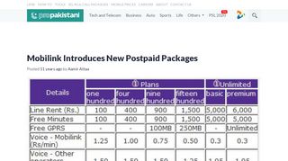 
                            3. Mobilink Introduces New Postpaid Packages - ProPakistani