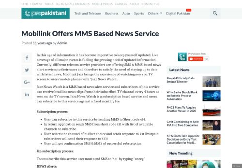 
                            7. Mobilink Offers MMS Based News Service - ProPakistani