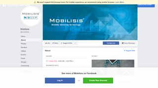
                            8. Mobilisis - About | Facebook