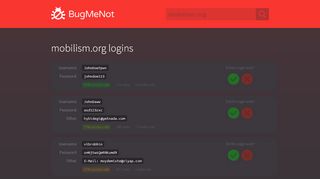 
                            4. mobilism.org passwords - BugMeNot