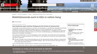 
                            12. Mobilitätswende auch in Köln in vollem Gang - Stadt Köln