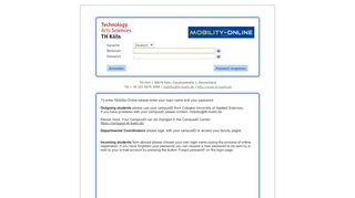 
                            5. Mobility Online - TH Köln