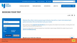 
                            7. Mobility Plus Online Booking System - YRT