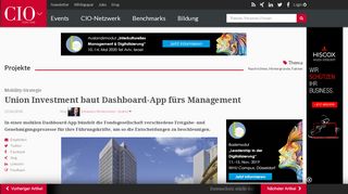 
                            13. Mobility-Strategie: Union Investment baut Dashboard-App fürs ...