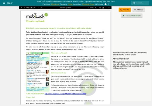 
                            3. MobiLuck: location-based social network or 