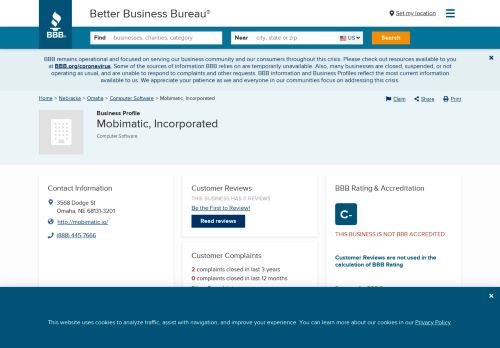 
                            10. Mobimatic, Incorporated | Better Business Bureau® Profile