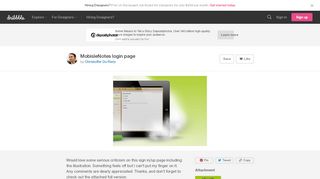 
                            5. MobisleNotes login page by Christoffer Du Rietz | Dribbble | Dribbble