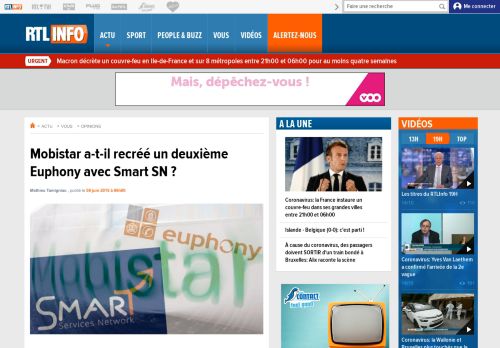 
                            9. Mobistar a-t-il recréé un deuxième Euphony avec Smart SN ? - RTL Info