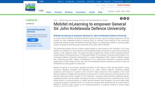 
                            3. Mobitel mLearning to empower General Sir John Kotelawala Defence ...