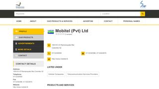 
                            9. Mobitel (Pvt) Ltd - Sri Lanka Telecom Rainbowpages