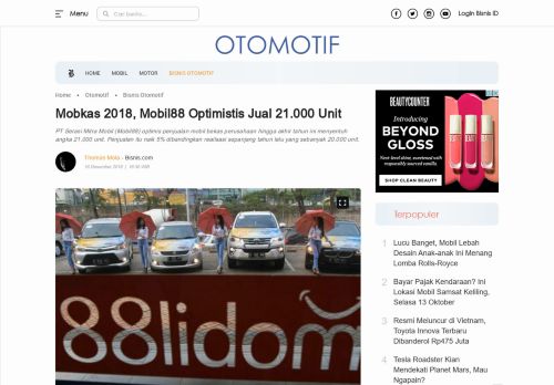 
                            12. Mobkas 2018, Mobil88 Optimistis Jual 21.000 Unit